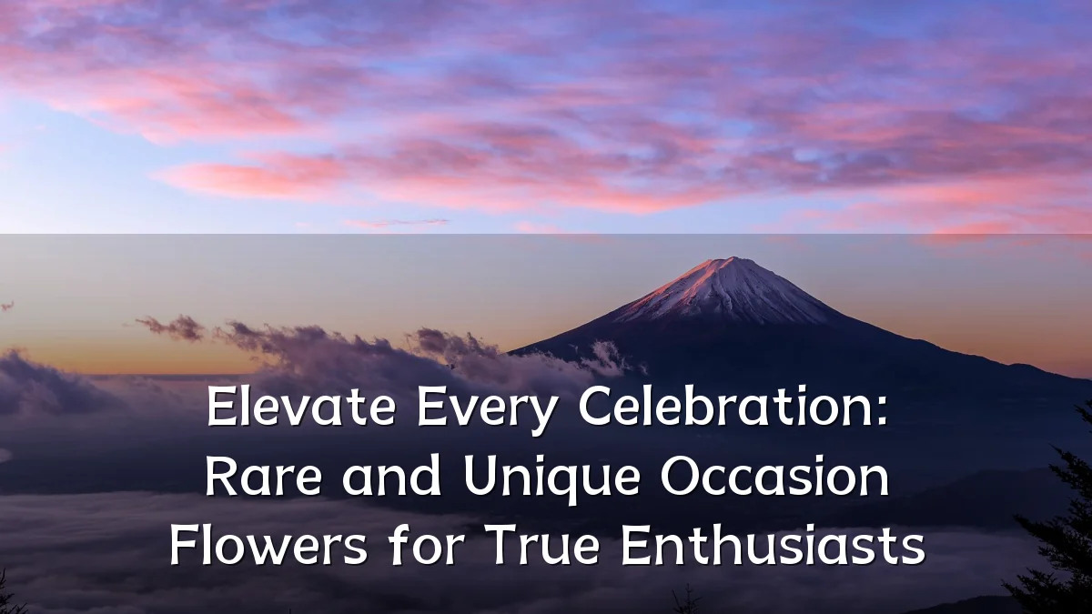 Elevate Every Celebration: Rare and Unique Occasion Flowers for True Enthusiasts