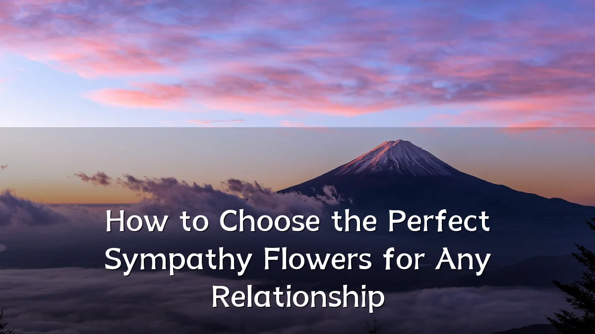 How to Choose the Perfect Sympathy Flowers for Any Relationship
