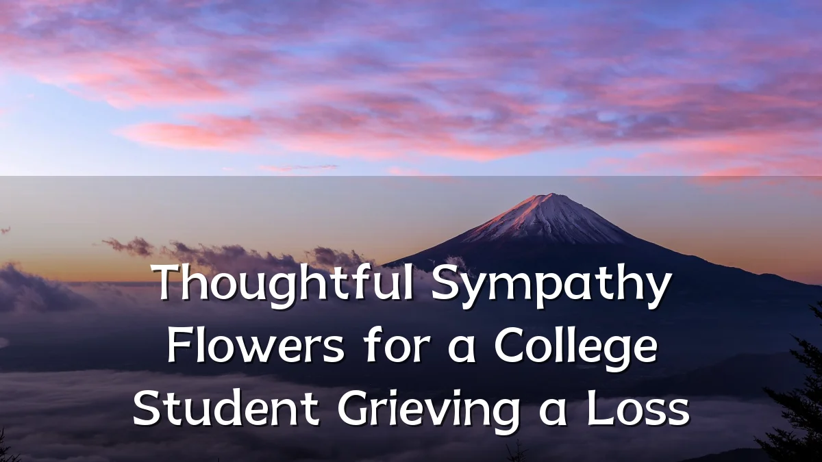 Thoughtful Sympathy Flowers for a College Student Grieving a Loss